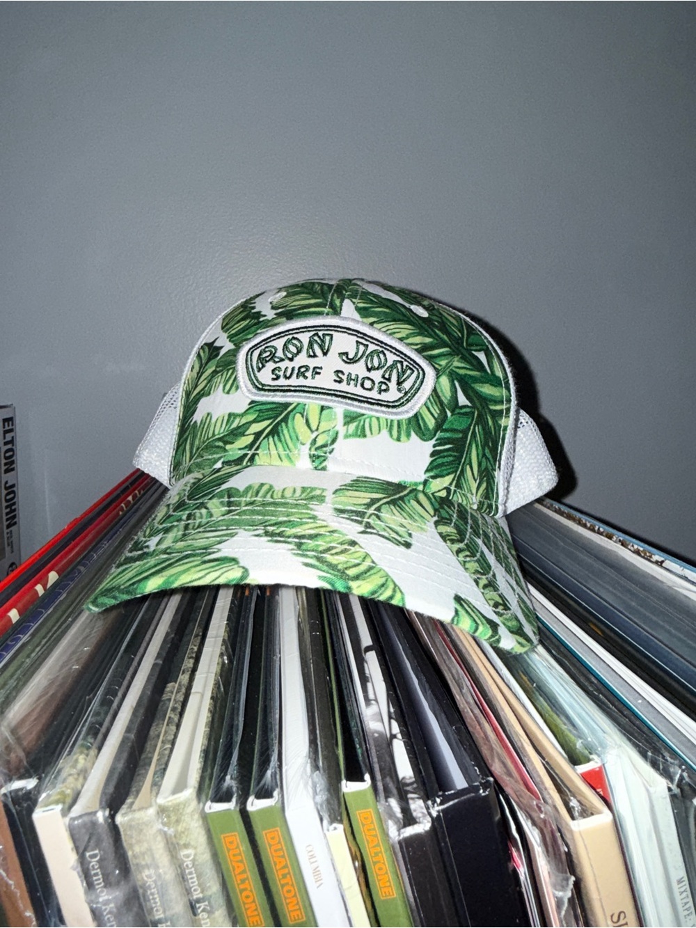 Ron Jon White Mesh Trucker Hat with Surf Shop Patch